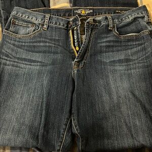 Lucky Brand Men's Blue Jeans relaxed straight 36x32